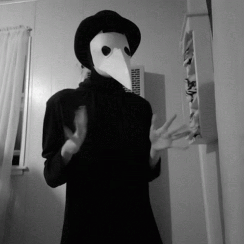 Plague Doctor Hand Shaking GIF