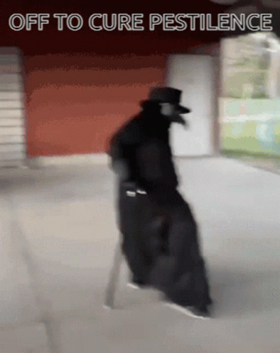 Plague Doctor Off To Cure GIF