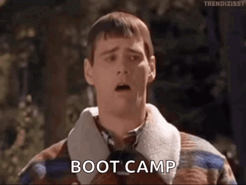 Plaid Jacket Man Making Funny Face Says Boot Camp GIF