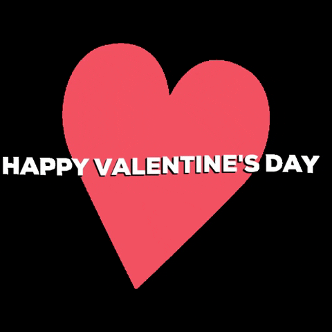 Plain Pink Heart Happy Valentine's Day GIF