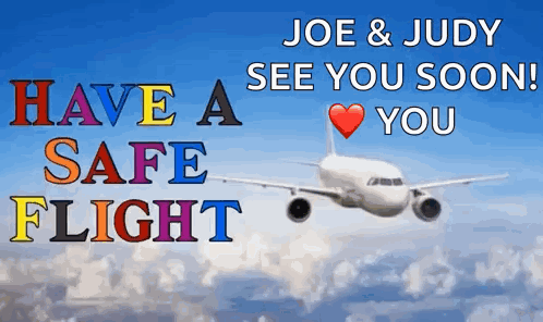 Plane Flying in Sky Have a Safe Flight