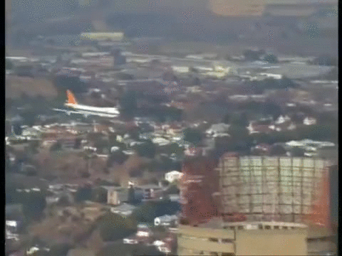 Plane Flying Sports Stadium GIF