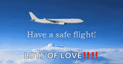 Plane Flying With Have a Safe Flight