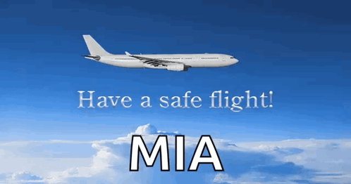 Plane Flying with Have a Safe Flight Mia