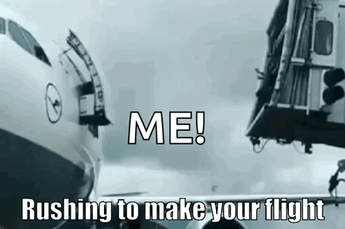Plane With Me Rushing To Make Your Flight GIF