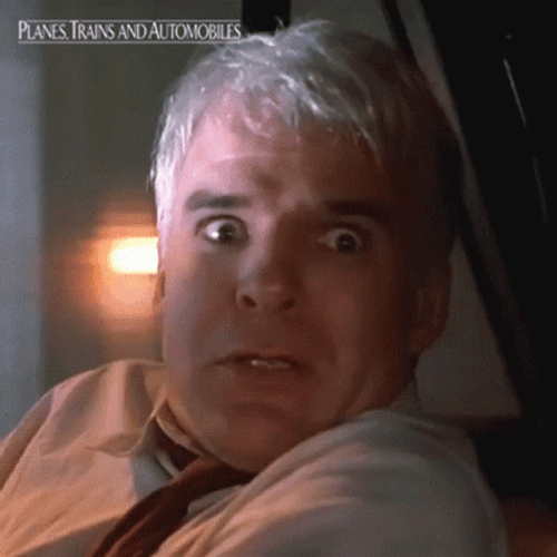 Planes Trains And Automobiles Driving Shocked GIF