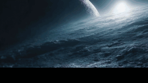 Planet Above Cloudy Surface