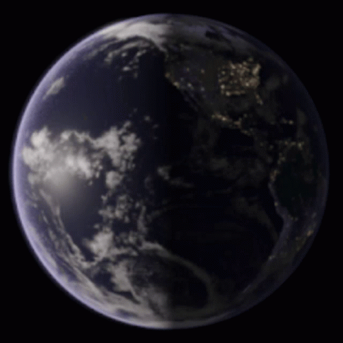 Planet Earth Spinning Rotation GIF