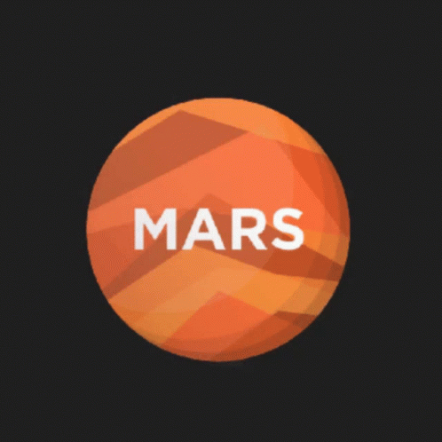 Planet Mars With Surrounding Stars