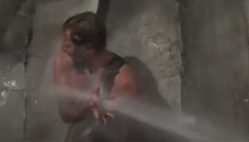 Planet Of The Apes Showering Man GIF
