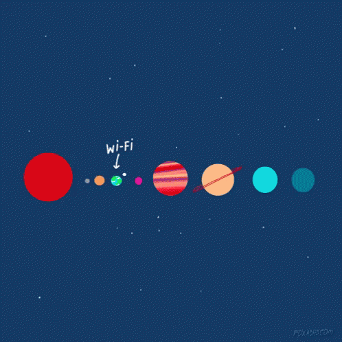Planets of Solar System Saying Wi-Fi