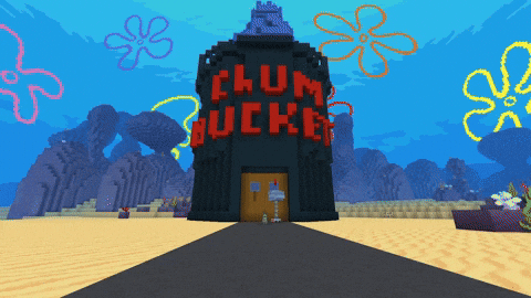 Plankton And Karen Minecraft Version GIF