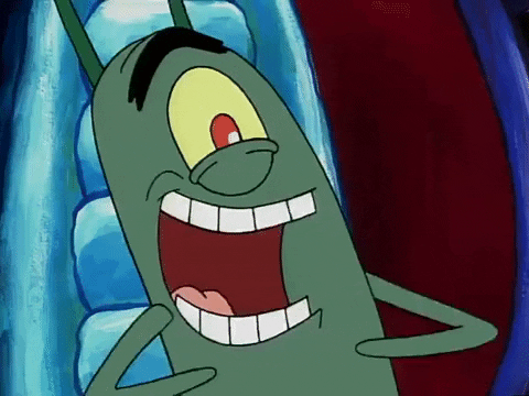 Plankton Cracking Up GIF