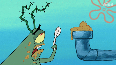 Plankton Eating Dirty Food GIF