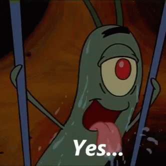 Plankton from Spongebob Sticking Out Tongue Yes