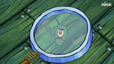 Plankton Looking Through A Magnifying Glass GIF