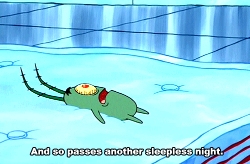 Plankton Lying Down On Bed GIF