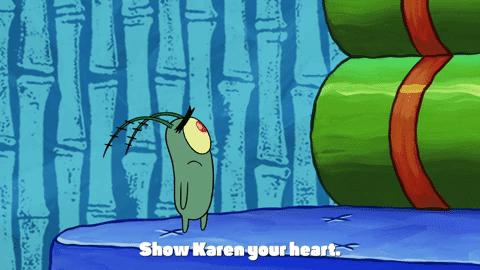 Plankton Talking To Spongebob GIF