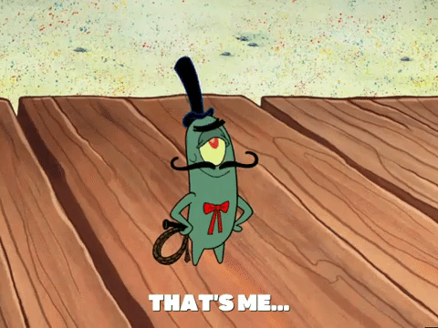 Plankton With A Hat And Mustache GIF
