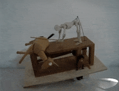 Plastic Man Beating A Dead Horse GIF