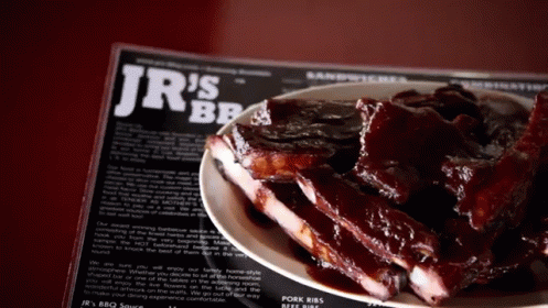Plate of Ribs on Jr's BBQ Menu