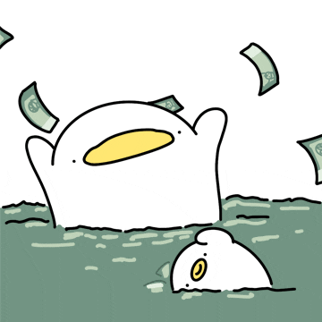Platypus Swimming In Money GIF