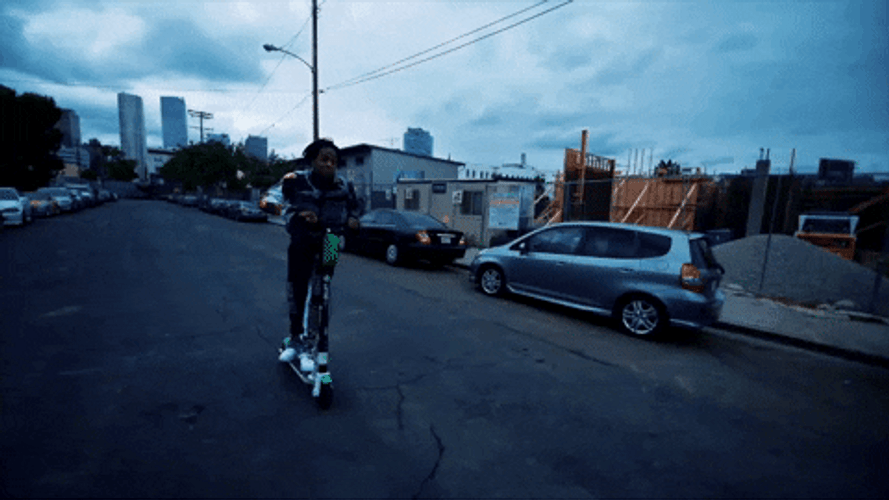 Playboi Carti Riding Scooter GIF