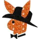 Playboy Bunny in Black Hat and Bow Tie