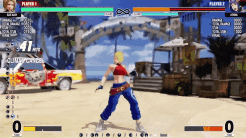 Player 1 and Player 2 Fighting