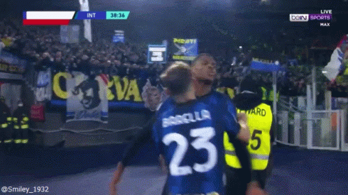 Player Number 45 Hugging Another Player