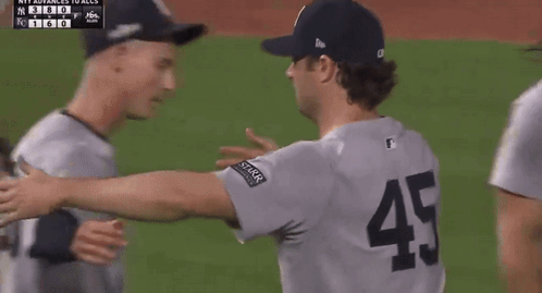 Player Number 45 Hugging Another Player
