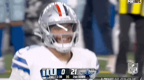 Player Smiling How Bout Them Cowboys GIF