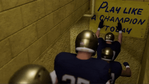 Players Smack Their Hands Play Like A Champion Sign GIF