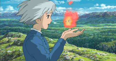 Playful Day With Calcifer GIF