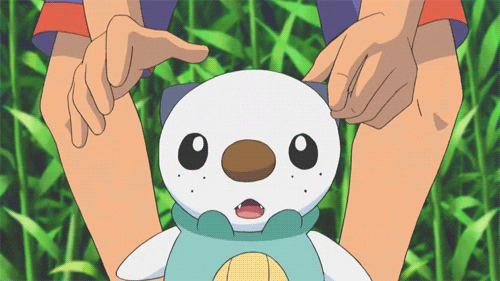 Playful Hand Tease Oshawott GIF