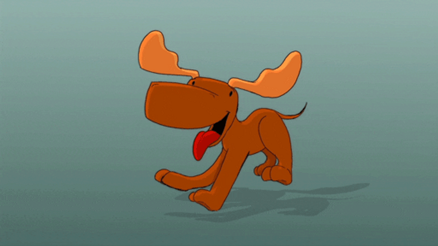 Playful Moose Running GIF