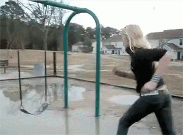 Playground Epic Fail Swing GIF