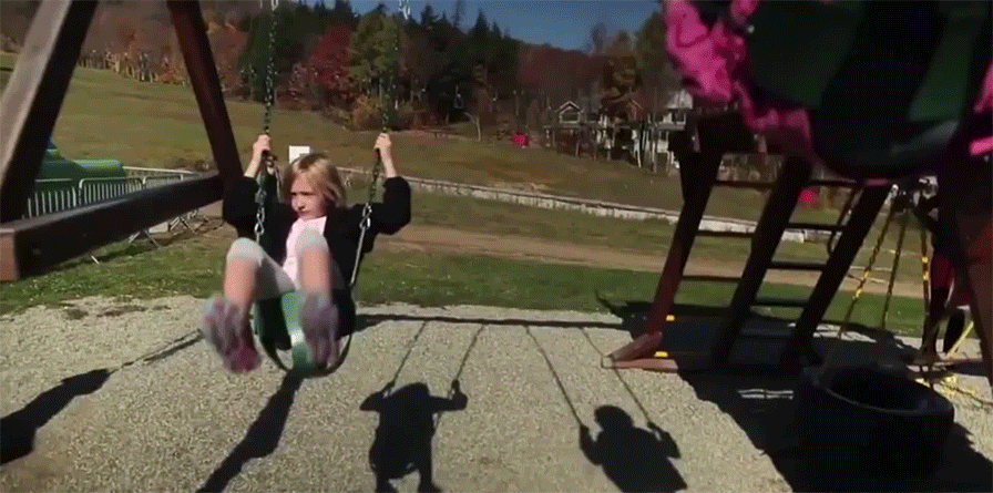 Playground Happy Kids Swing GIF