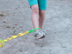 Playground Kid Skipping Ball GIF