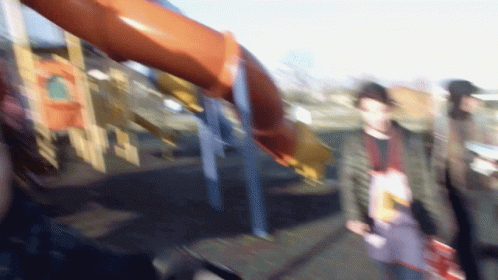 Playground with Red Slide