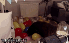 Playing Birthday Balloons Alone Celebrate GIF