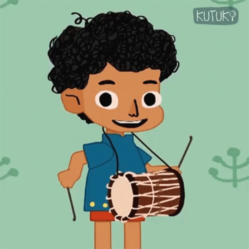 Playing Drum Kutu GIF