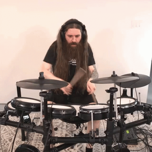 Playing Electric Drum Samus Paulicelli GIF