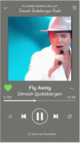 Playing From Playlist Dimash Qudabergen Radio With A Picture Of A Man Singing Into A Microphone GIF