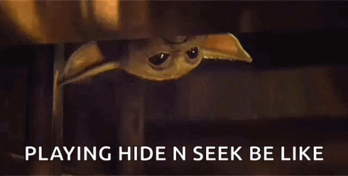 Playing Hide And Seek Yoda Sneaking GIF