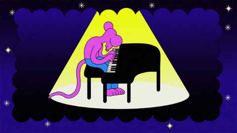 Playing Jazz Piano Pink Panther GIF