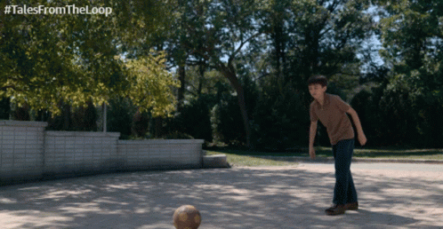 Playing Kickball All Alone GIF