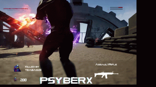 Playing Psyberx Video Game GIF