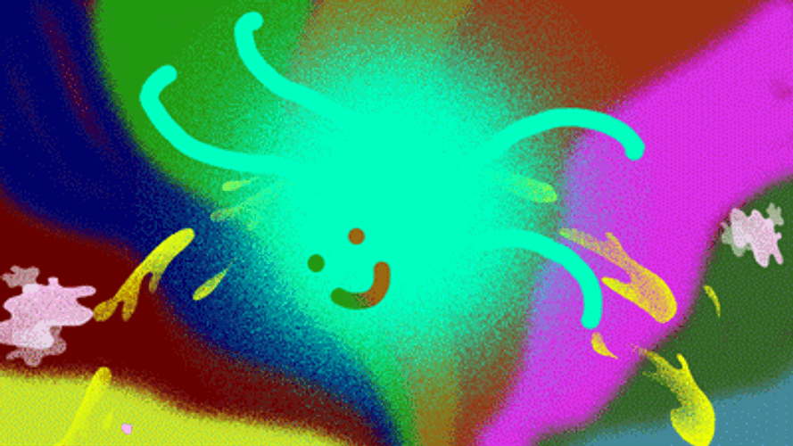 Playing With Colors Smiley Face Character GIF