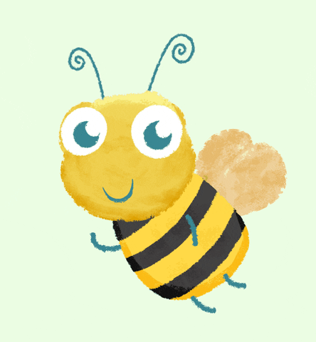 Playkids Flying Bee Waving Hand GIF